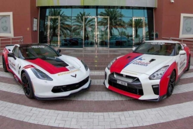 نیسان GT-R و شورلت کوروت به سرویس آمبولانس دبی اضافه شدند! + عکس
