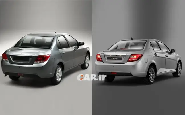 مقایسه دنا و دناپلاس از عقب