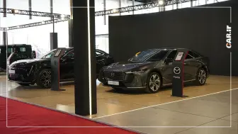 رونمایی از مزدا EZ6 در غرفه گروه بهمن در نمایشگاه خودرو مشهد 1404 منبع سایت car.ir